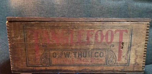 Antique tanglefoot fly - antique, paper